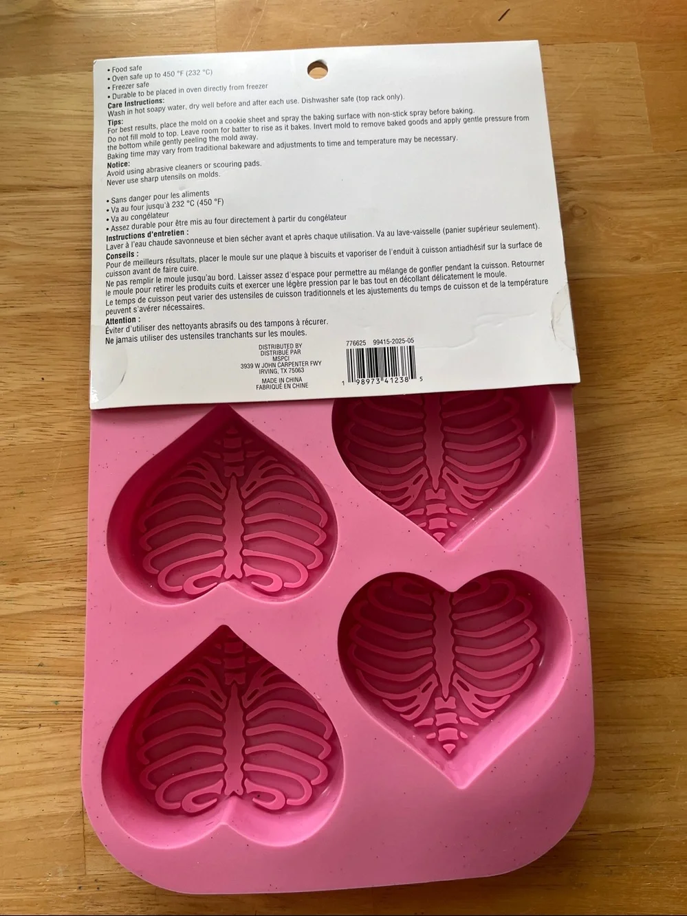 Pink Silicone Heart Treat Mold - 6-Cavity